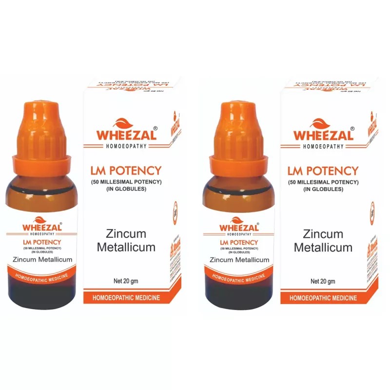 Wheezal Zincum Metallicum LM 0/24 (20g, Pack of 2)