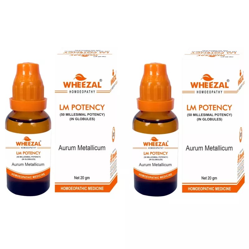 Wheezal Aurum Metallicum LM 0/23 (20g, Pack of 2)