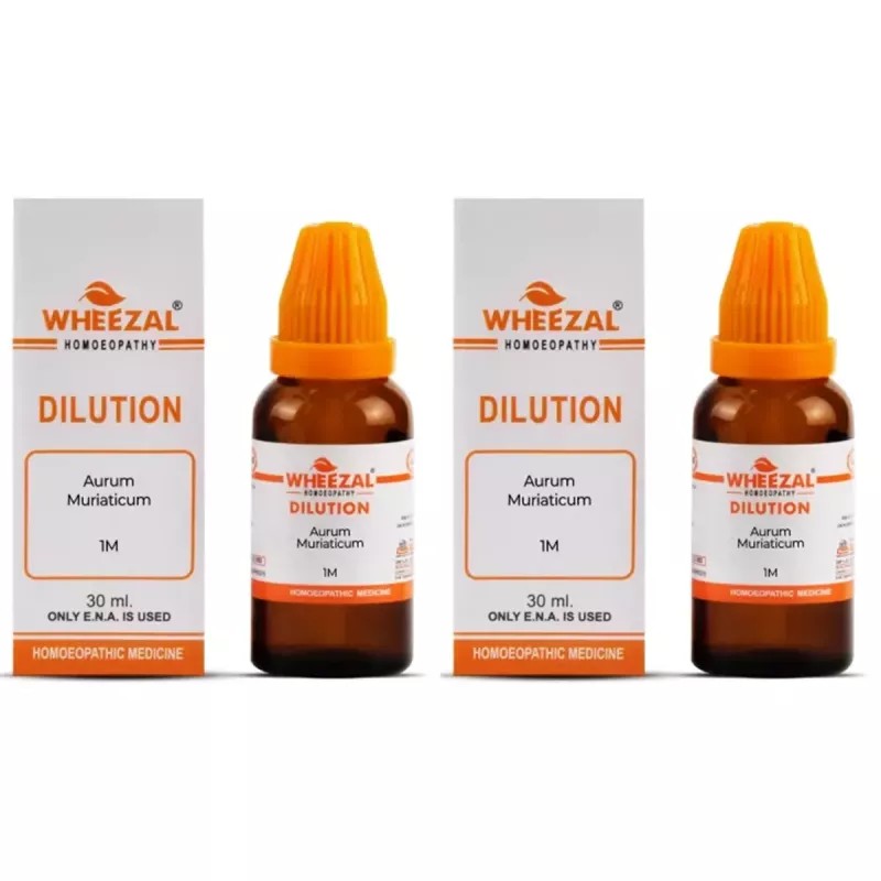 Wheezal Aurum Muriaticum 1M (1000 CH) (30ml, Pack of 2)