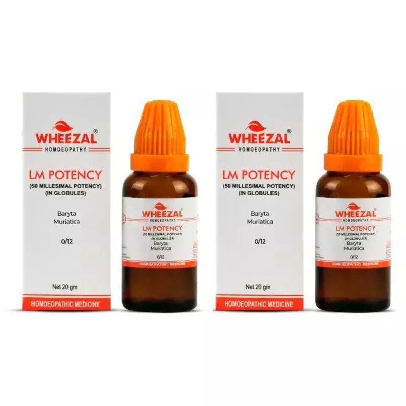 Wheezal Baryta Muriatica LM 0/12 (20g, Pack of 2)