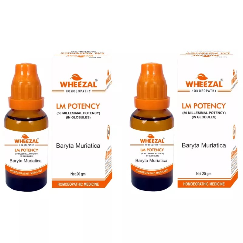 Wheezal Baryta Muriatica LM 0/29 (20g, Pack of 2)