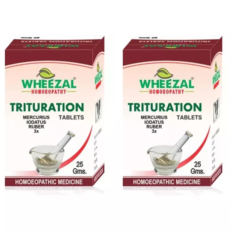 Wheezal Mercurius Iodatus Ruber 3X (25g, Pack of 2)