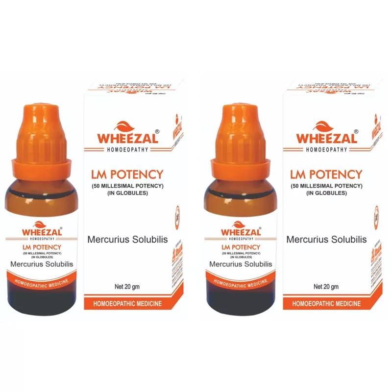 Wheezal Mercurius Solubilis LM 0/28 (20g, Pack of 2)