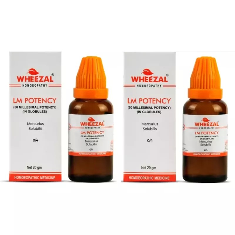 Wheezal Mercurius Solubilis LM 0/4 (20g, Pack of 2)