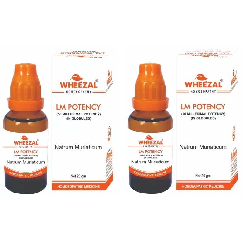 Wheezal Natrum Muriaticum LM 0/30 (20g, Pack of 2)