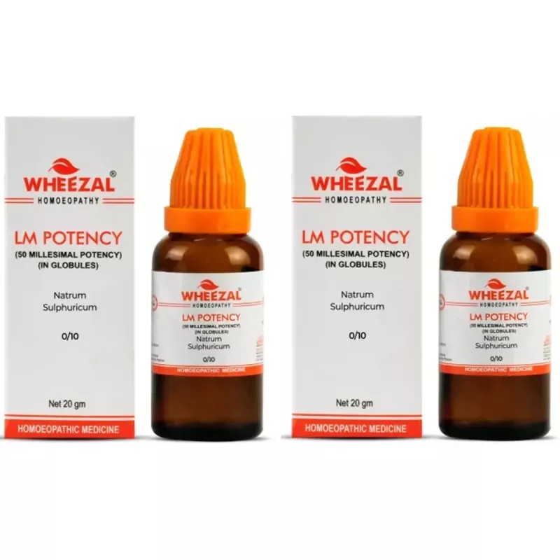 Wheezal Natrum Sulphuricum LM 0/10 (20g, Pack of 2)
