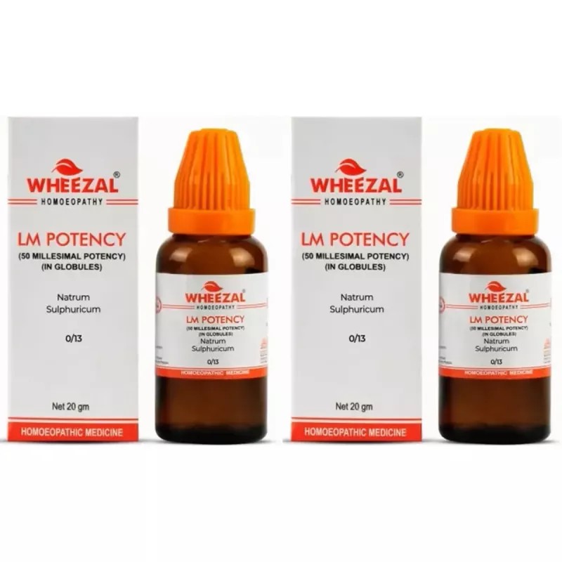 Wheezal Natrum Sulphuricum LM 0/13 (20g, Pack of 2)