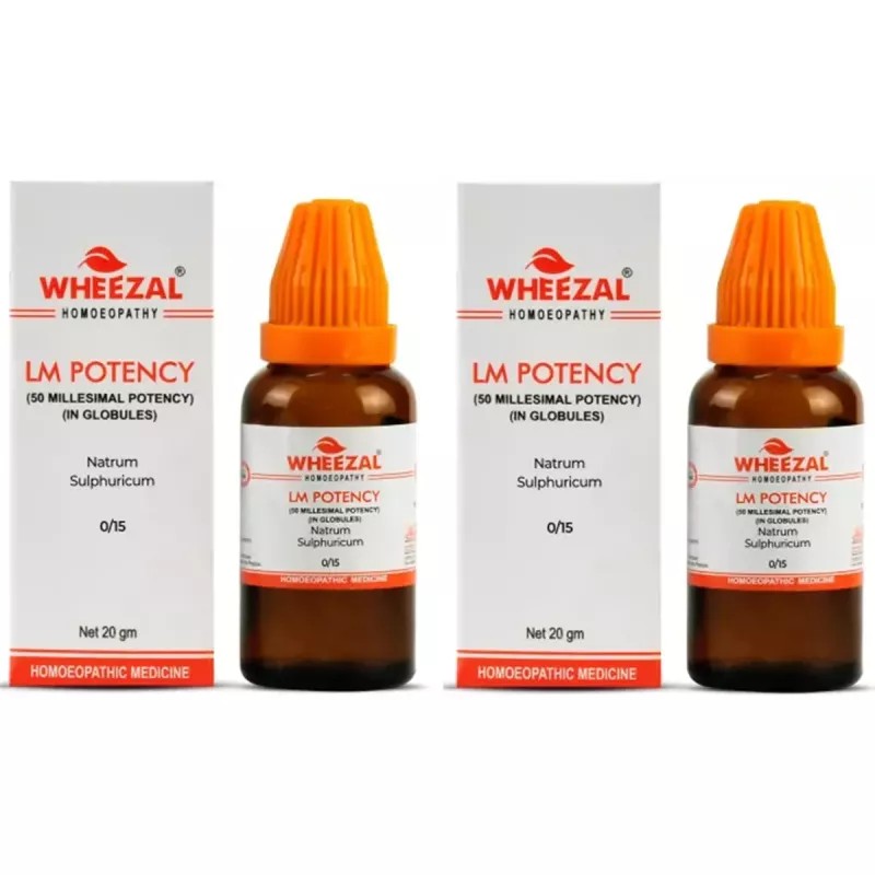 Wheezal Natrum Sulphuricum LM 0/15 (20g, Pack of 2)