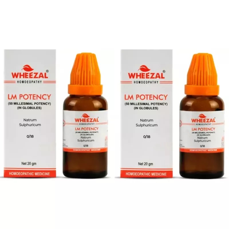Wheezal Natrum Sulphuricum LM 0/18 (20g, Pack of 2)