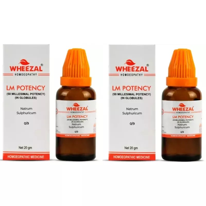 Wheezal Natrum Sulphuricum LM 0/9 (20g, Pack of 2)