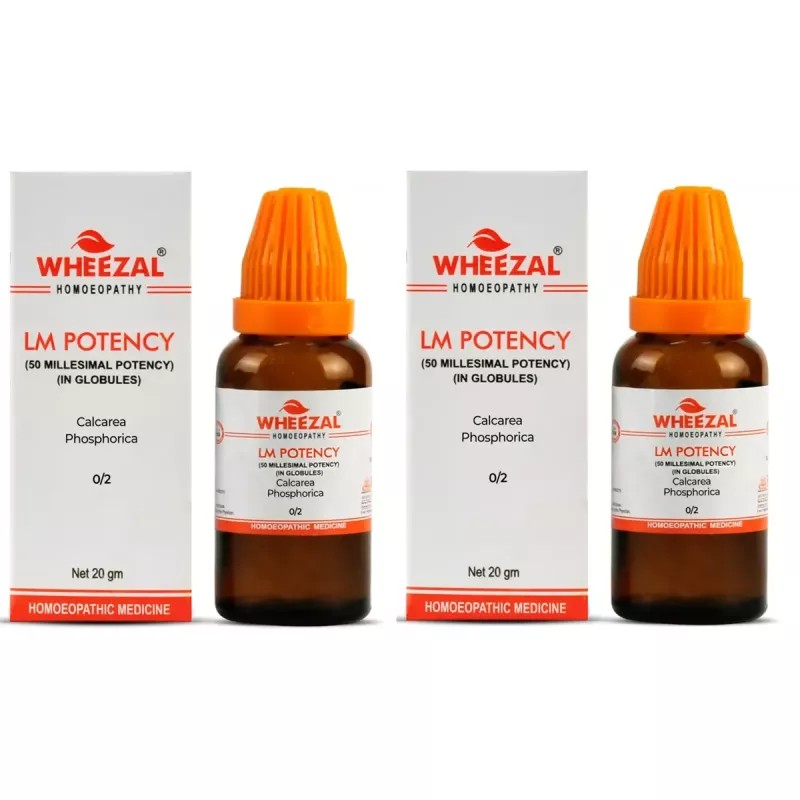 Wheezal Calcarea Phosphorica LM 0/2 (20g, Pack of 2)