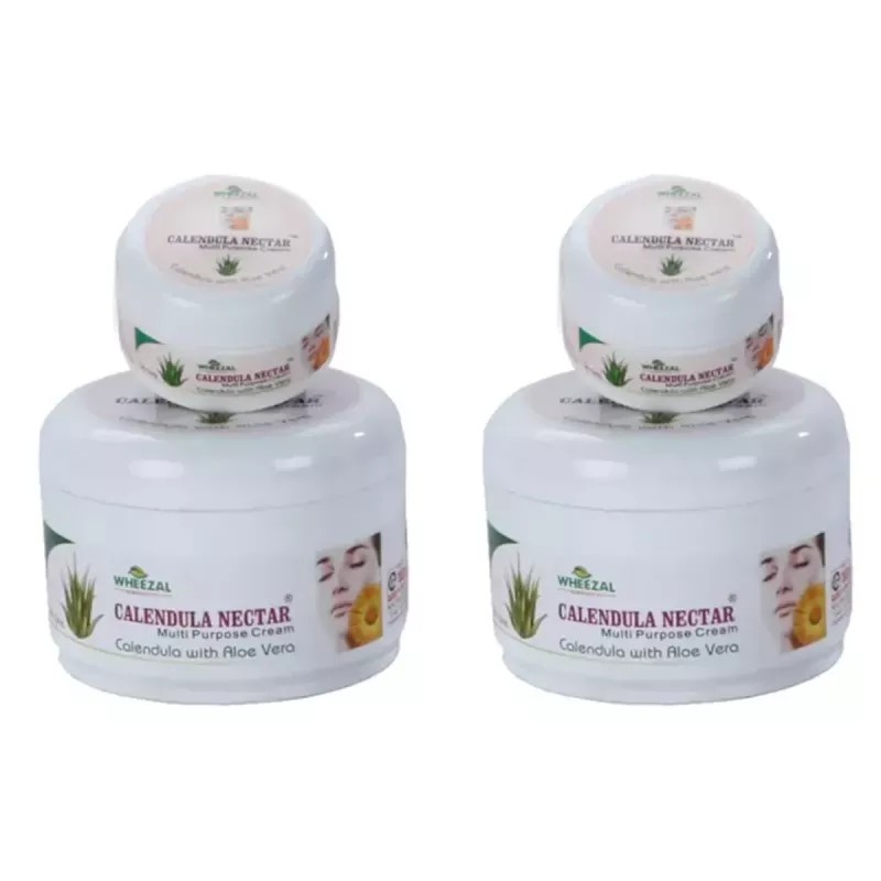 Wheezal Glow Bright Calendula Nectar Cream with Aloe Vera (500g, Pack of 2)