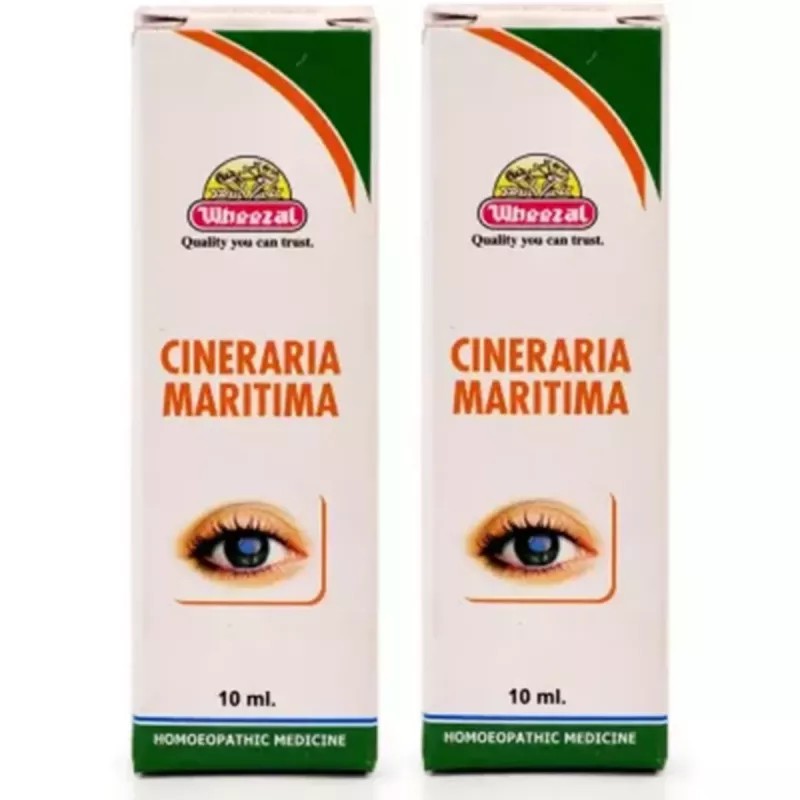 Wheezal Cineraria Maritima Eye Drops (10ml, Pack of 2)