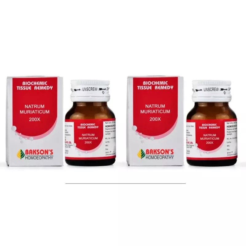 Bakson Natrum Muriaticum 200X (25g, Pack of 2)