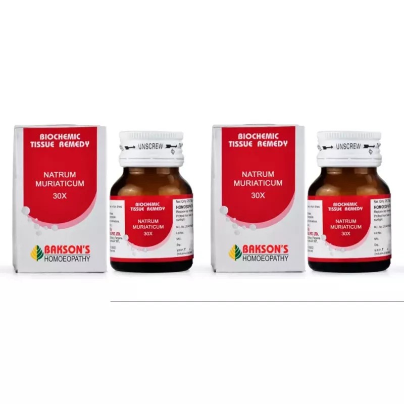 Bakson Natrum Muriaticum 30X (25g, Pack of 2)
