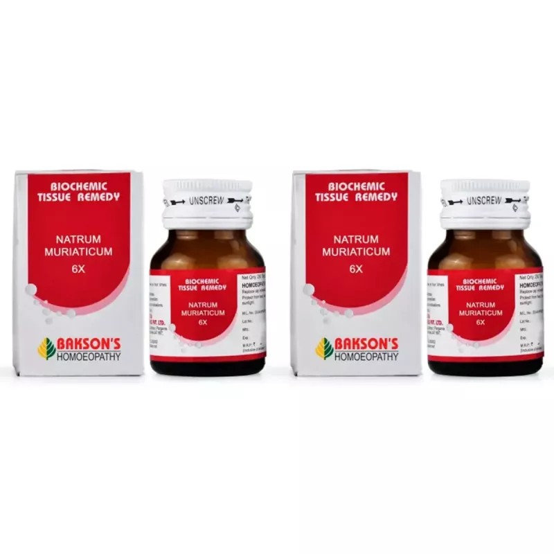 Bakson Natrum Muriaticum 6X (25g, Pack of 2)