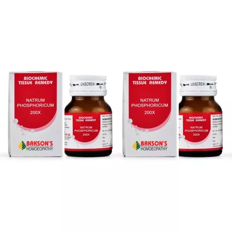 Bakson Natrum Phosphoricum 200X (25g, Pack of 2)