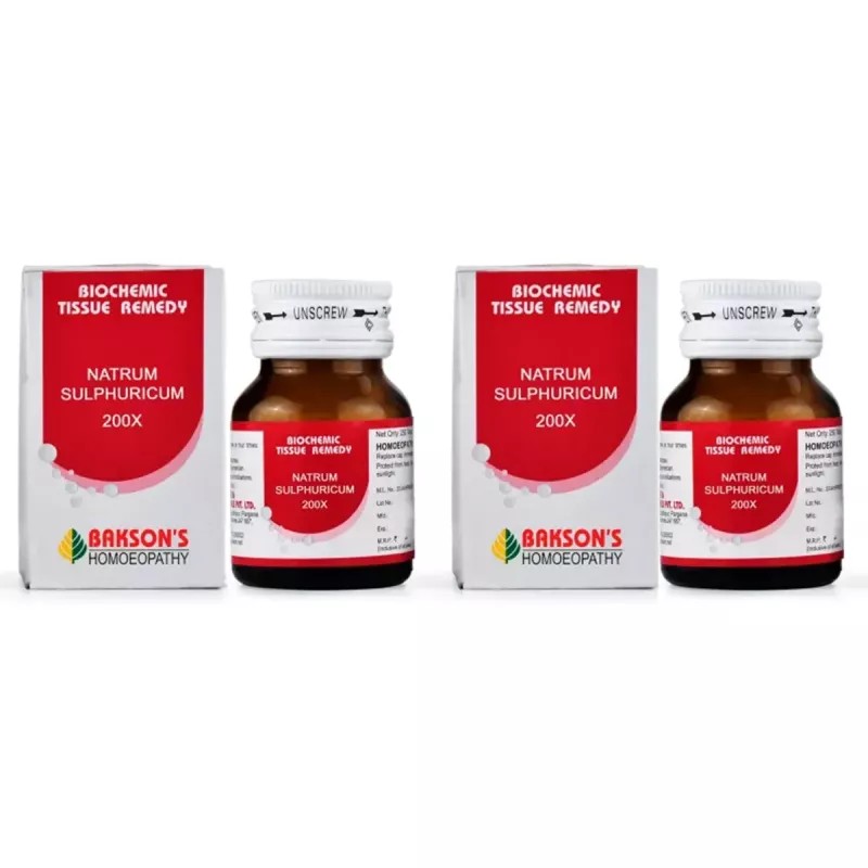 Bakson Natrum Sulphuricum 200X (25g, Pack of 2)