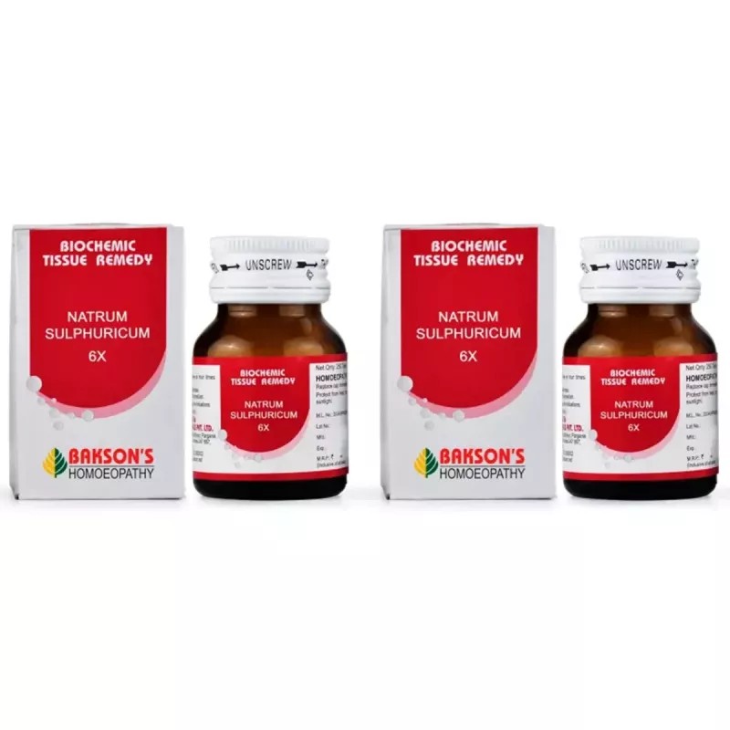 Bakson Natrum Sulphuricum 6X (25g, Pack of 2)
