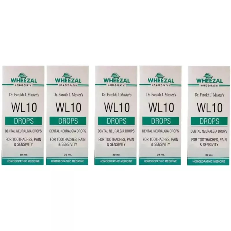Wheezal WL-10 Dental Neuralgia Drops (30ml, Pack of 5)