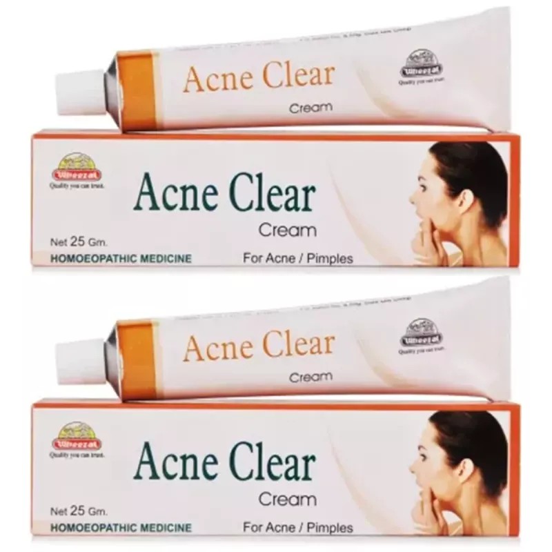 Wheezal Acne Clear Cream (25g, Pack of 5)
