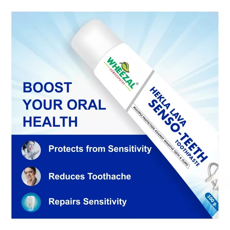 Wheezal Hekla Lava Senso Teeth Toothpaste (100g, Pack of 5)