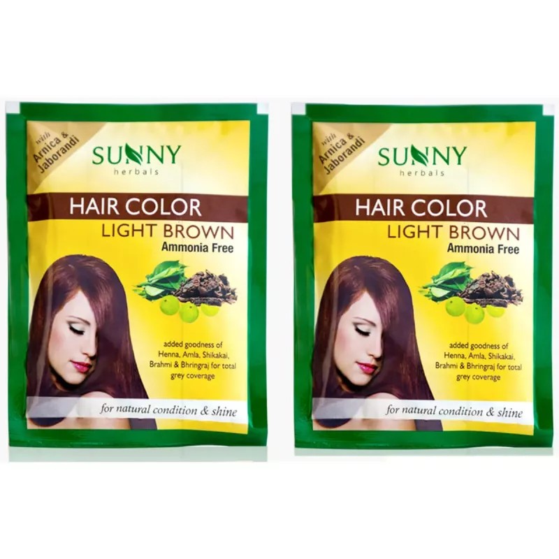 Bakson Sunny Hair Color (Light Brown) (20g, Pack of 2)