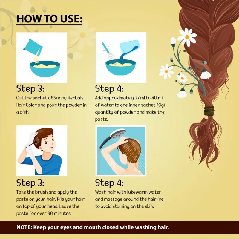 Bakson Sunny Hair Color (Light Brown) (20g, Pack of 2)