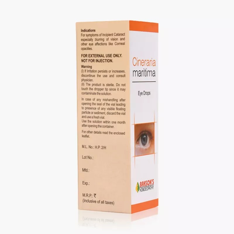 Bakson Cineraria Maritima Eye Drops (10ml, Pack of 2)