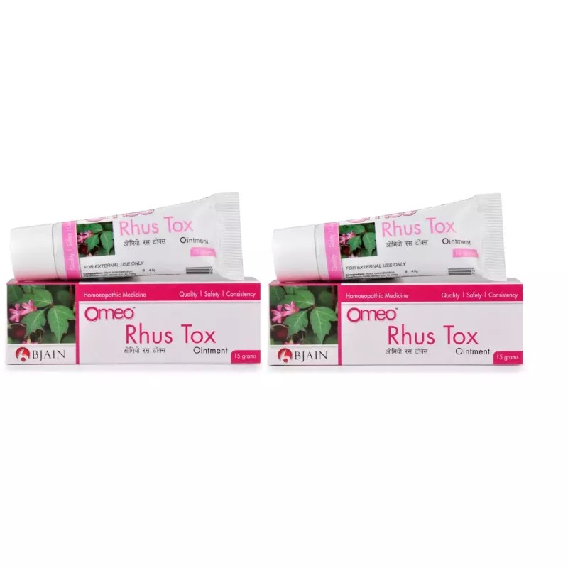 BJain Omeo Rhus Tox Ointment (15g, Pack of 2)
