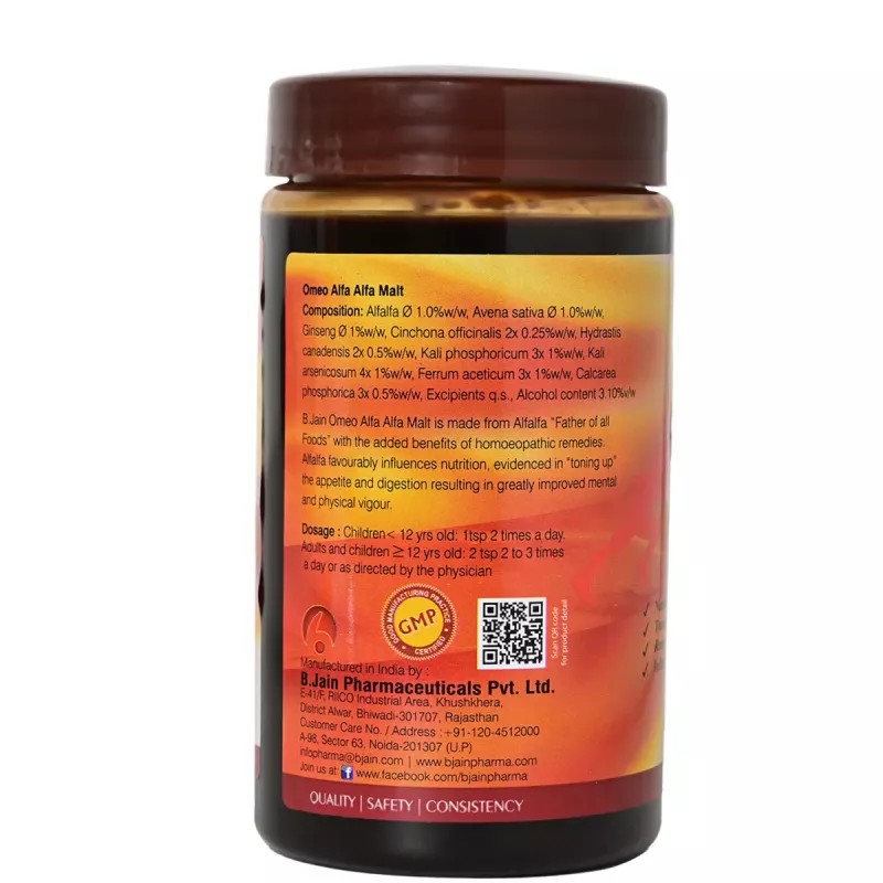 BJain Omeo Alfa Alfa Malt Energy Booster (250g, Pack of 2)