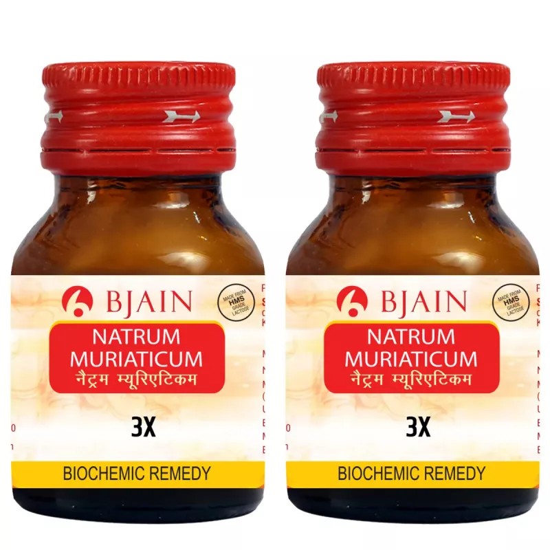 BJain Natrum Muriaticum 3X (25g, Pack of 2)