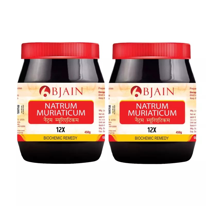 BJain Natrum Muriaticum 12X (450g, Pack of 2)