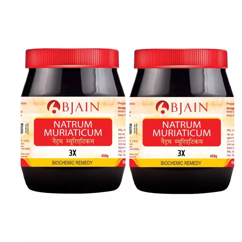 BJain Natrum Muriaticum 3X (450g, Pack of 2)