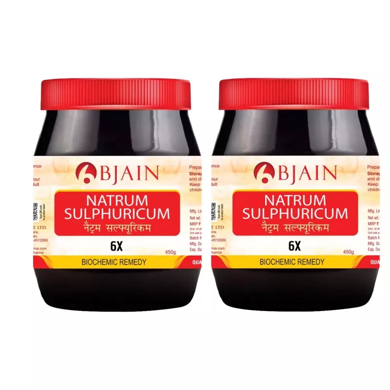 BJain Natrum Sulphuricum 6X (450g, Pack of 2)