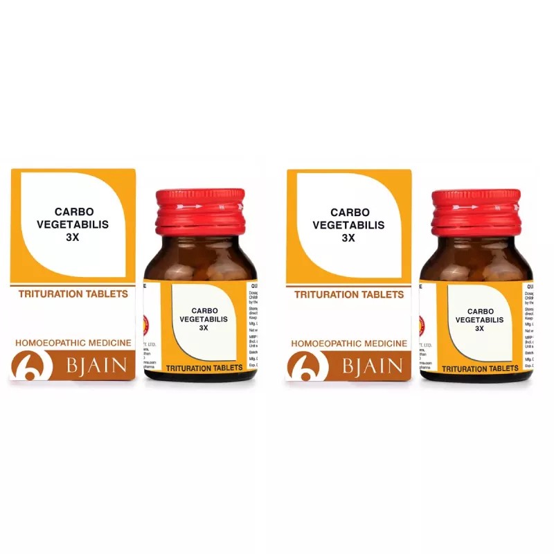 BJain Carbo Vegetabilis 3X (25g, Pack of 2)