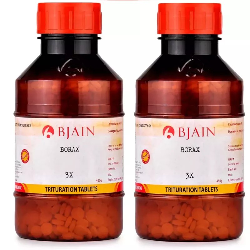 BJain Borax 3X (450g, Pack of 2)