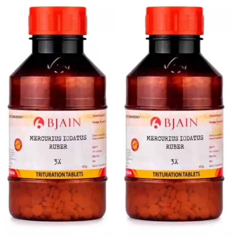 BJain Mercurius Iodatus Ruber 3X (450g, Pack of 2)