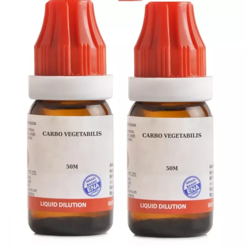 BJain Carbo Vegetabilis 50M CH (10ml, Pack of 2)