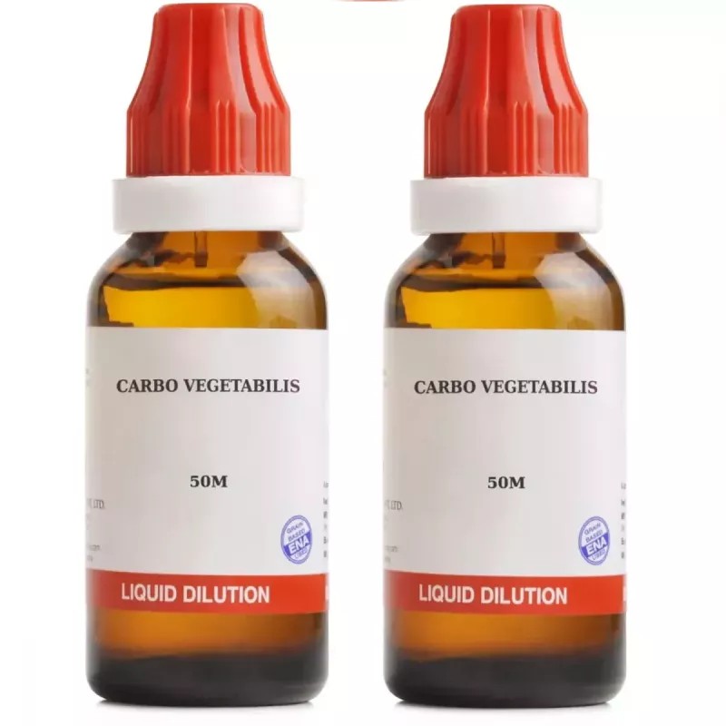 BJain Carbo Vegetabilis 50M CH (30ml, Pack of 2)