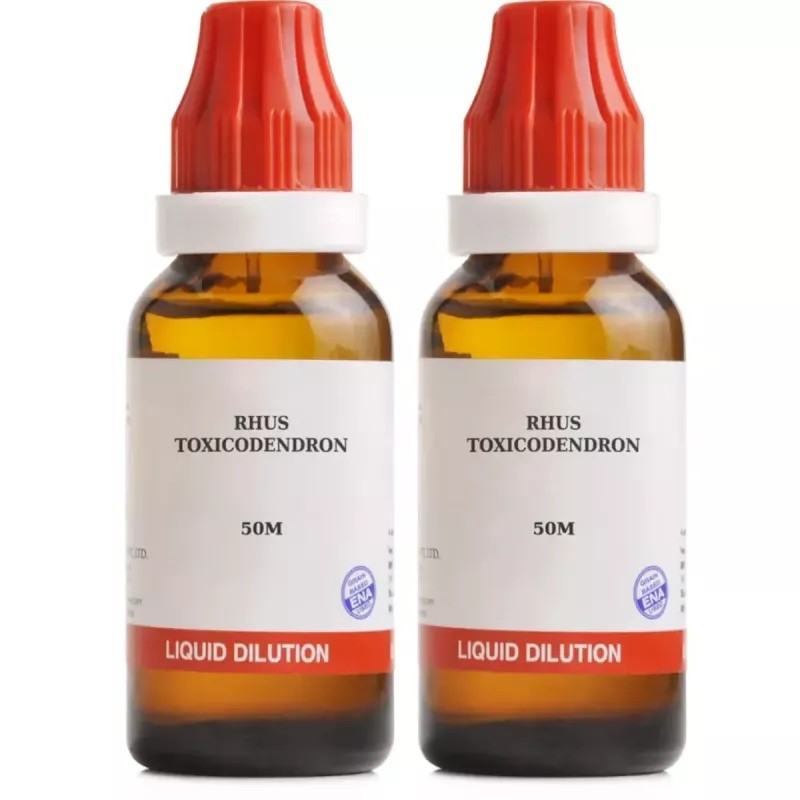 BJain Rhus Toxicodendron 50M CH (30ml, Pack of 2)