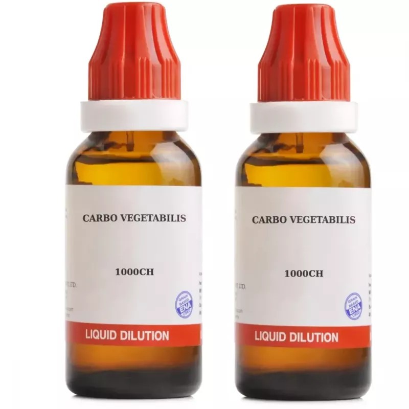 BJain Carbo Vegetabilis 1M (1000 CH) (30ml, Pack of 2)