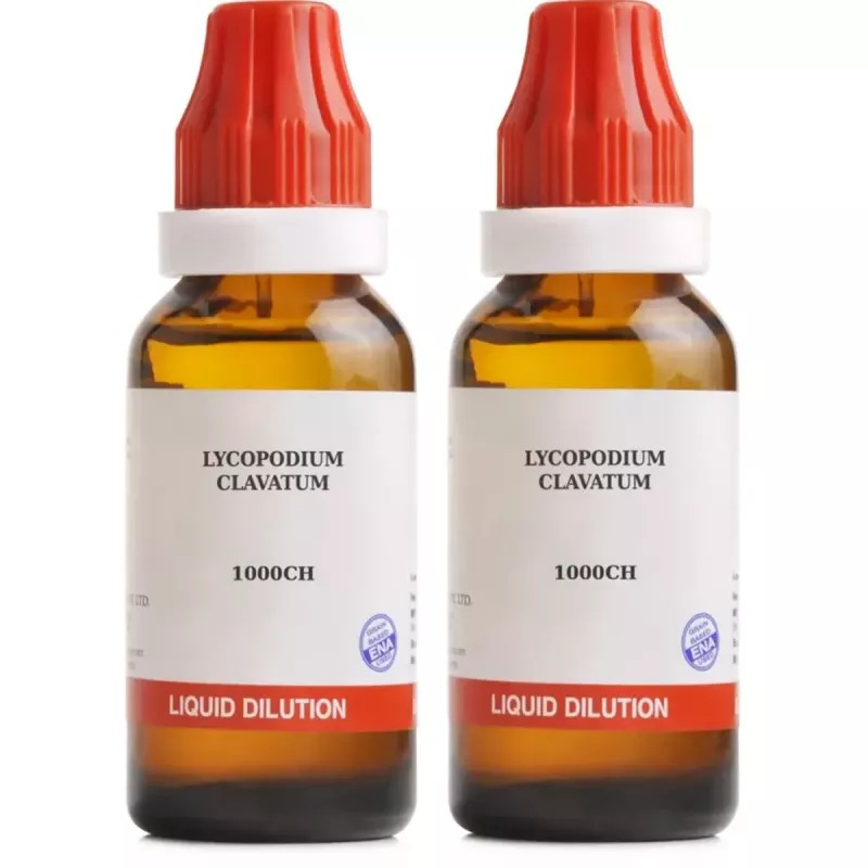 BJain Lycopodium Clavatum 1M (1000 CH) (30ml, Pack of 2)