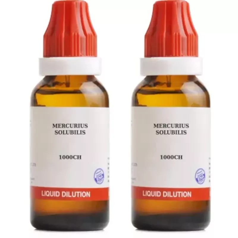BJain Mercurius Solubilis 1M (1000 CH) (30ml, Pack of 2)