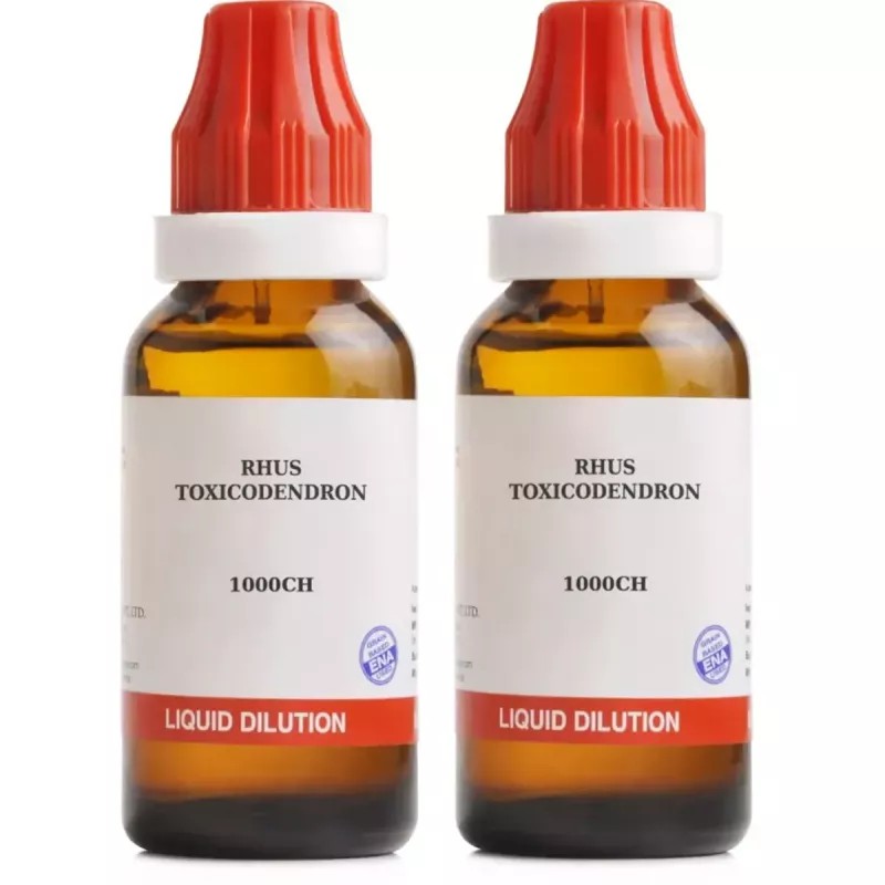 BJain Rhus Toxicodendron 1M (1000 CH) (30ml, Pack of 2)
