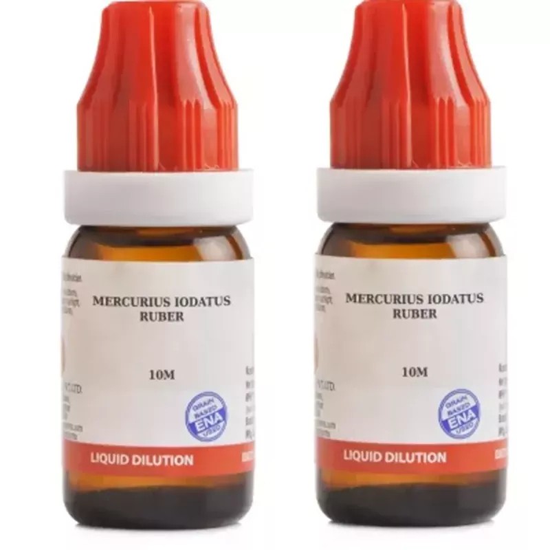 BJain Mercurius Iodatus Ruber 10M CH (10ml, Pack of 2)