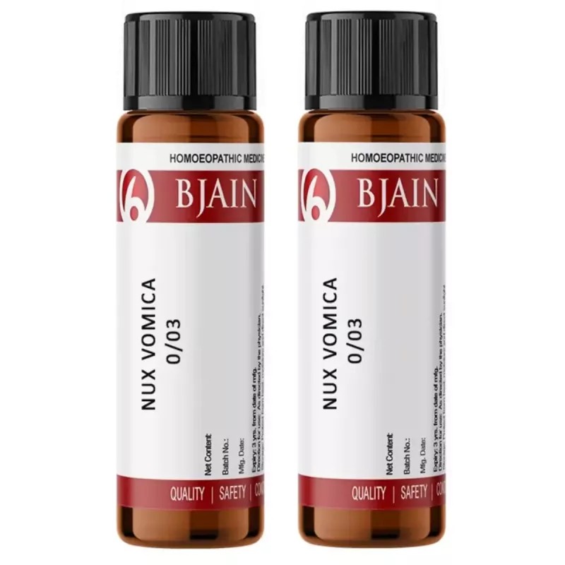 BJain Nux Vomica LM 0/3 (6g, Pack of 2)