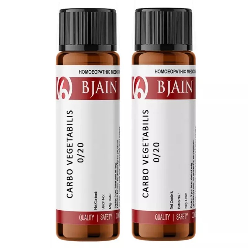 BJain Carbo Vegetabilis LM 0/20 (6g, Pack of 2)