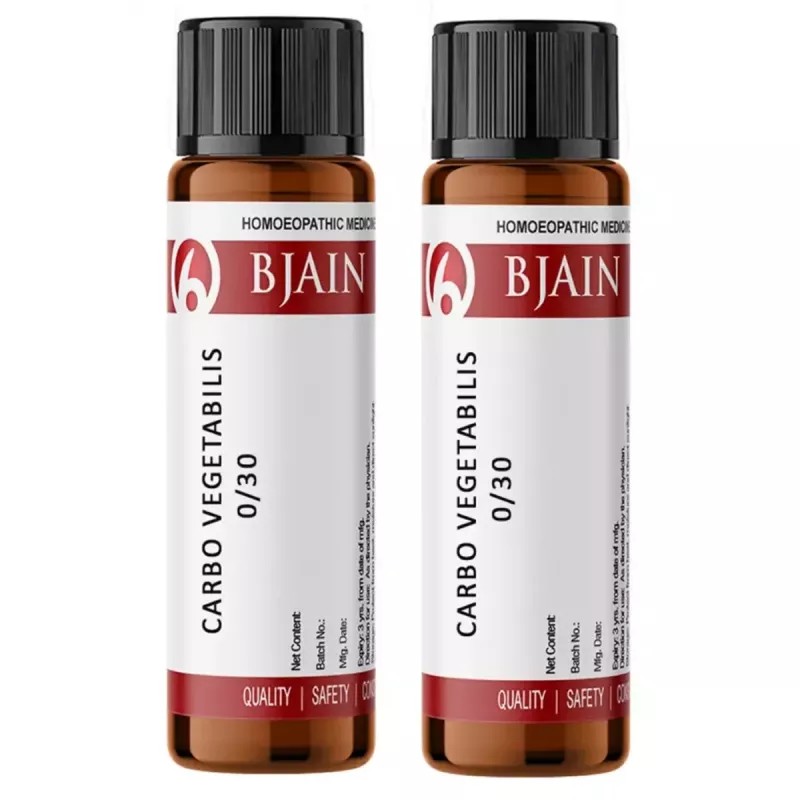 BJain Carbo Vegetabilis LM 0/30 (6g, Pack of 2)