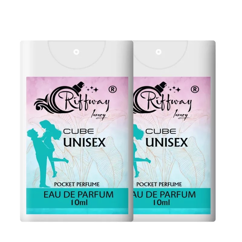 Riffway Cube Premium Eau De Perfume Unisex Pocket Perfume (10ml, Pack of 2)